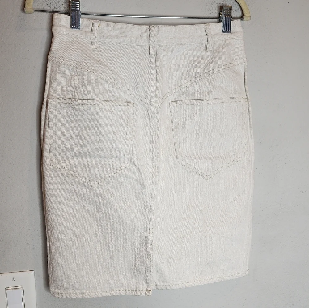 Isabel Marant Off White Denim Skirt Size 38 (Size 6) 100%‎ Cotton